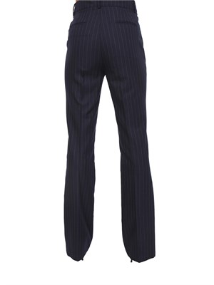 Pantaloni Fracomina in viscosa blu gessata in DONNA