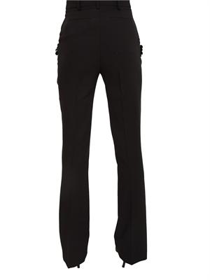 Pantalone bootcut Fracomina in jersey nero con paillettes sulle tasche in DONNA