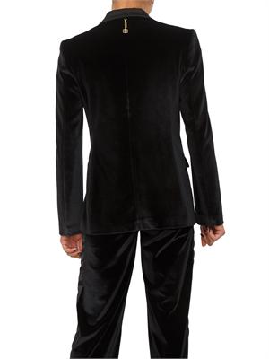 Giacca monopetto Fracomina in velluto nero in DONNA