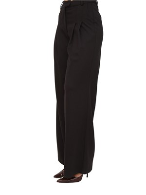Pantaloni palazzo Fracomina in misto lana nero in DONNA