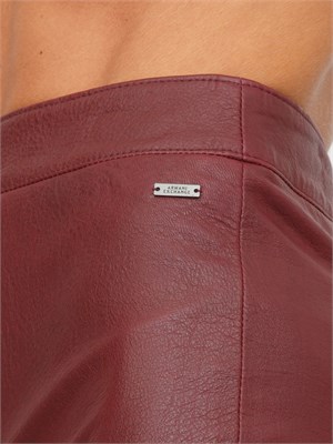 Gonna longuette Armani Exchange in pelle bordeaux in DONNA