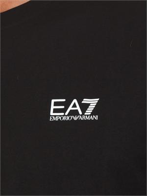 EA7 EMPORIO ARMANI T-shirt  nero EA7 Logo Series in jersey di cotone in UOMO