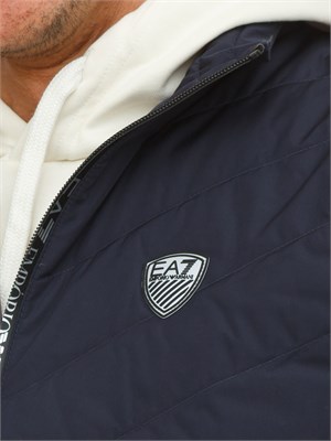 EA7 EMPORIO ARMANI Gilet blu EA7 imbottito packable in tessuto tecnico in UOMO
