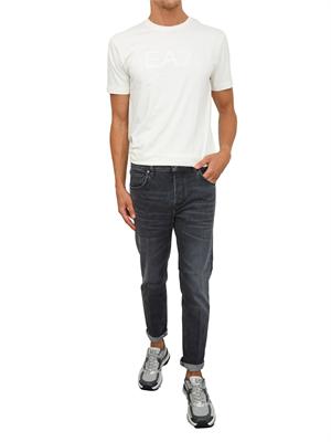 EA7 EMPORIO ARMANI T-shirt a maniche corte avorio EA7 Visibility in jersey stretch di cotone in UOMO