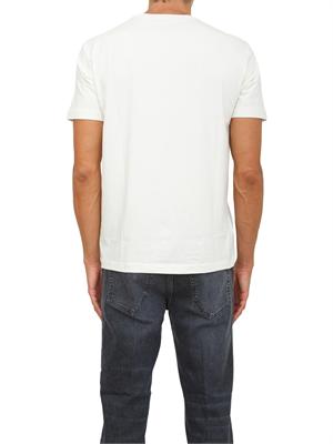 EA7 EMPORIO ARMANI T-shirt a maniche corte avorio EA7 Visibility in jersey stretch di cotone in UOMO