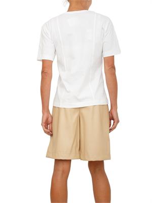 T-shirt ricamo cuore Pinko in cotone bianco in DONNA