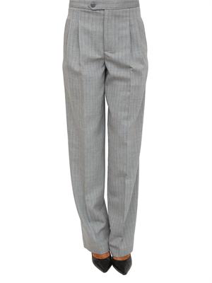 TWIN-SET Pantaloni sartoriali Twinset in tessuto gessato di misto lana grigio in DONNA