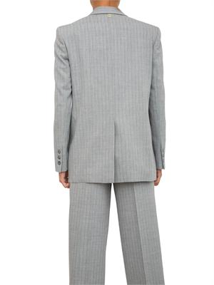 TWIN-SET Giacca blazer Twinset modello sartoriale in misto lana grigia in DONNA
