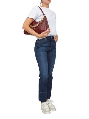 TWIN-SET T-shirt Twinset in jersey di cotone bianco con stampa flock Oval T in DONNA