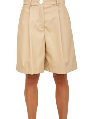 Bermuda Armani Exchange in tessuto effetto pelle beige in DONNA