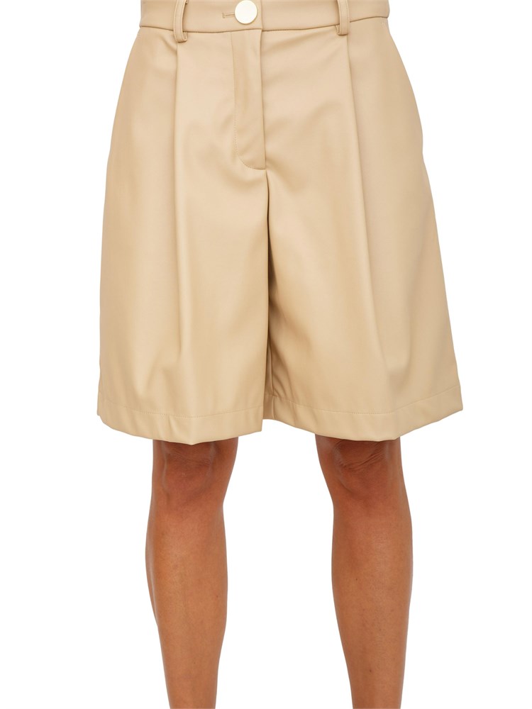Bermuda Armani Exchange in tessuto effetto pelle beige