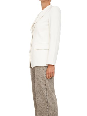 Giacca monopetto Armani Exchange in tessuto fuido avorio in DONNA