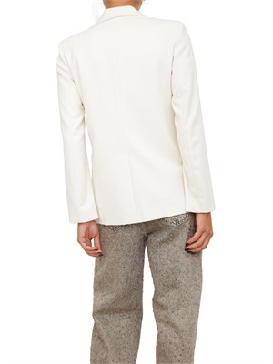 Giacca monopetto Armani Exchange in tessuto fuido avorio in DONNA