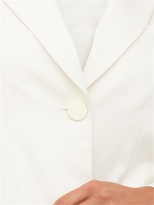 Giacca monopetto Armani Exchange in tessuto fuido avorio in DONNA