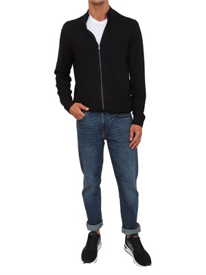 Cardigan con zip nero Armani Exchange in UOMO