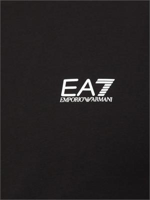 EA7 EMPORIO ARMANI T-shirt nero Ea7 a maniche lunghe in jersey stretch in UOMO