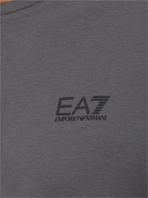 EA7 EMPORIO ARMANI T-shirt grigio Ea7 a maniche lunghe in jersey stretch in UOMO