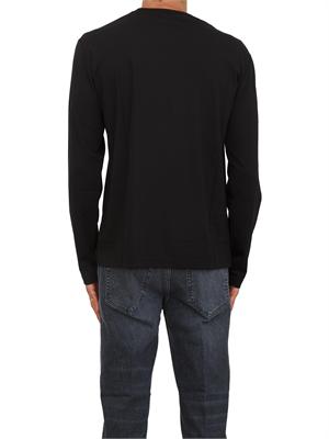 EA7 EMPORIO ARMANI T-shirt nero Ea7 a maniche lunghe in jersey stretch in UOMO
