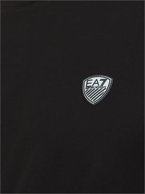EA7 EMPORIO ARMANI T-shirt nero Ea7 a maniche lunghe in jersey stretch in UOMO