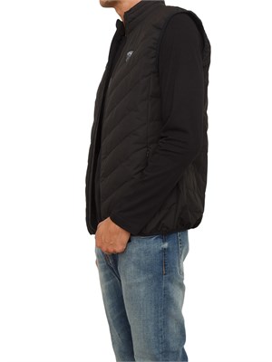EA7 EMPORIO ARMANI Gilet nero EA7 imbottito packable in tessuto tecnico in UOMO