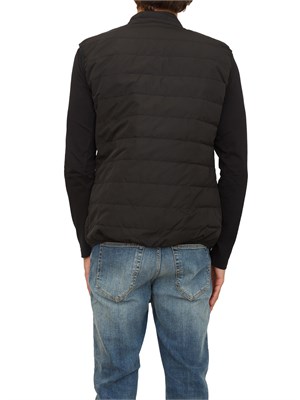 EA7 EMPORIO ARMANI Gilet nero EA7 imbottito packable in tessuto tecnico in UOMO