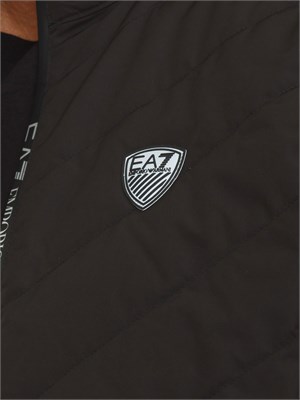 EA7 EMPORIO ARMANI Gilet nero EA7 imbottito packable in tessuto tecnico in UOMO