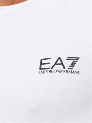EA7 EMPORIO ARMANI T-shirt bianco Ea7 a maniche lunghe in jersey stretch in UOMO