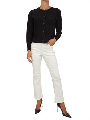 Cardigan Emme Marella linea boxy in misto viscosa nero in DONNA