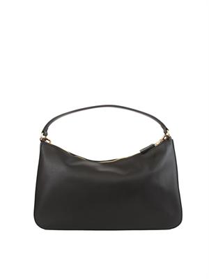 TWIN-SET Borsa media 'Liliane' Twinset in pelle liscia nera in DONNA