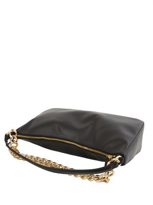 TWIN-SET Borsa media 'Liliane' Twinset in pelle liscia nera in DONNA