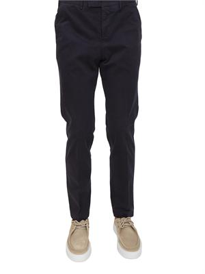 Pantaloni uomo PT Torino in gabardina di cotone blu in UOMO