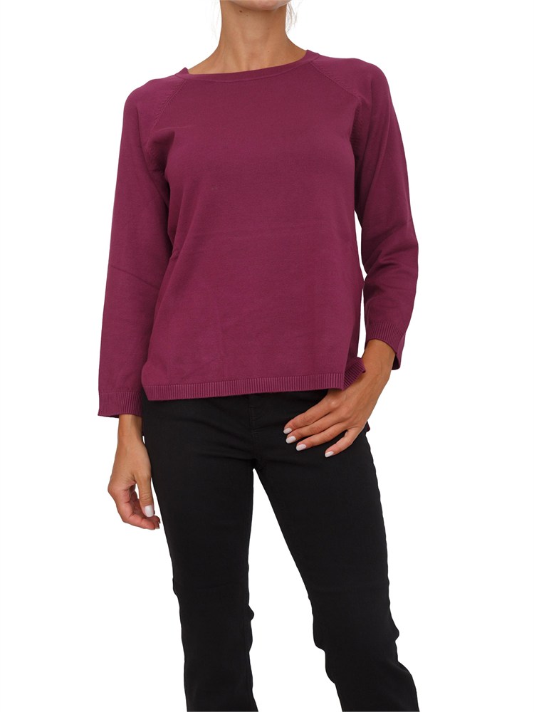 Maglia Emme Marella con maniche raglan in viscosa stretch viola