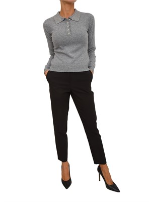 Maglia polo Fracomina in cashmere e lana grigia in DONNA