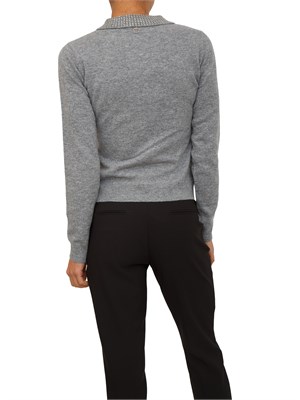 Maglia polo Fracomina in cashmere e lana grigia in DONNA