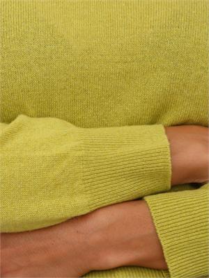 Maglia Emme Marella in misto viscosa verde con scollo V in DONNA