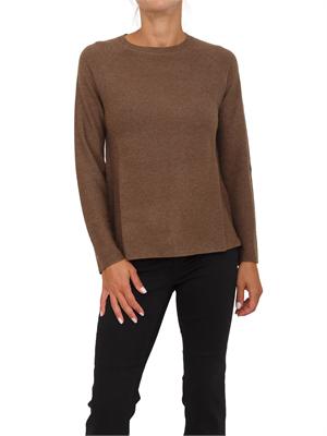 Maglia Emme Marella in misto lana marrone con leggeri inserti lurex in DONNA