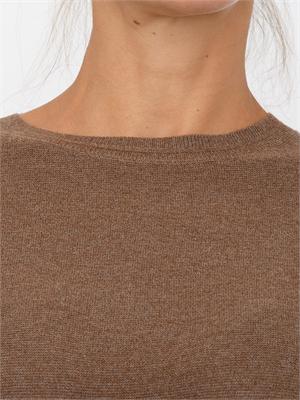 Maglia Emme Marella in misto lana marrone con leggeri inserti lurex in DONNA