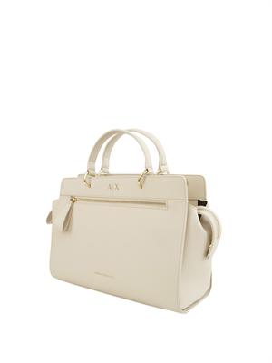 Borsa shopping Armani Exchange in ecopelle martellata beige in DONNA