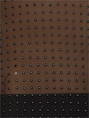 Blusa Marella in tulle trasparente nero con cristalli all over in DONNA