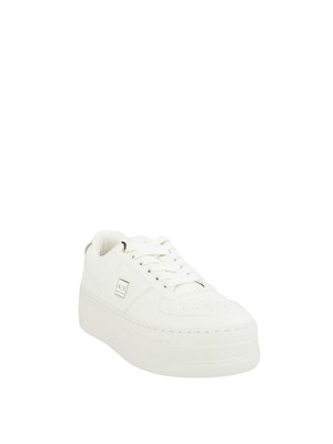 ARMANI EXCHANGE Sneakers donna Emporio Armani in ecopelle bianca con suola alta in DONNA