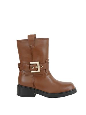 Stivali donna Armani Exchange in ecopelle cuoio con cinturino in DONNA