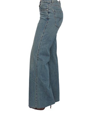 Jeans wide leg Marella a vita bassa in denim effetto used in DONNA