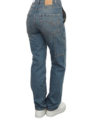 Jeans wide leg Marella in denim di cotone a vita alta con tasconi e cuciture in DONNA