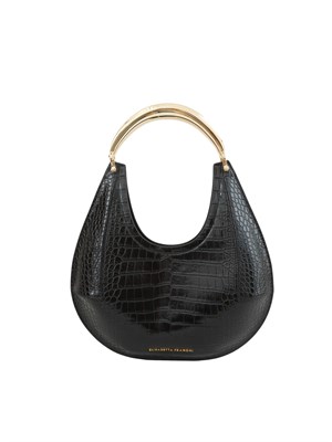 Hobo media nero Elisabetta Franchi con manico gioiello in DONNA