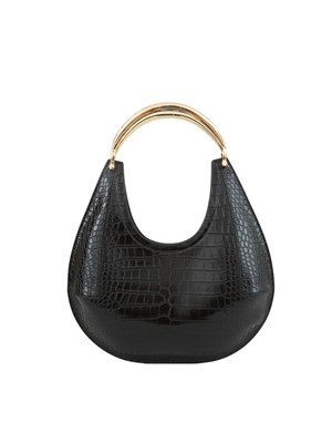 Hobo media nero Elisabetta Franchi con manico gioiello in DONNA