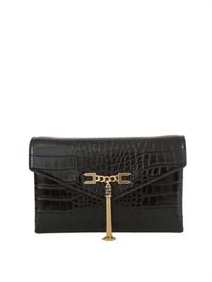 Tracolla nero Elisabetta Franchi con catena groumette in DONNA