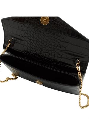 Tracolla nero Elisabetta Franchi con catena groumette in DONNA