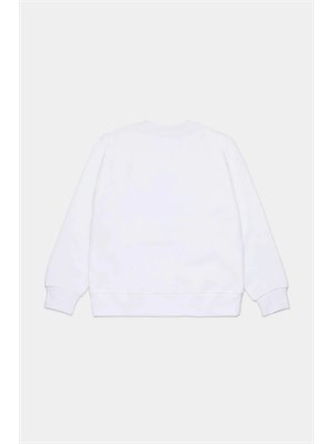 DSQUARED2 JUNIOR Felpa Dsquared2 Kids bianco con logo rosso in BAMBINO