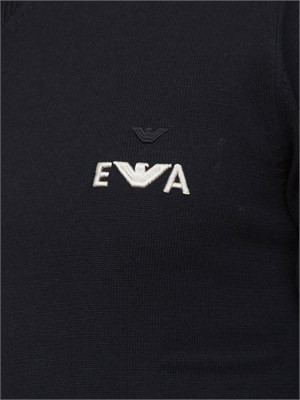Maglia da uomo blu Emporio Armani in lana vergine in UOMO