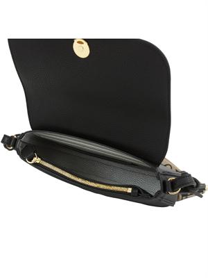 Mini bag Emporio Armani in ecopelle martellata nera in DONNA